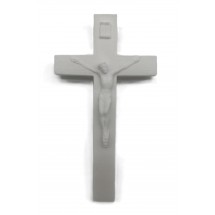 Crucifix Albatre avec Christ 23 cm