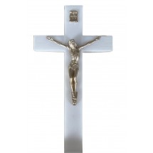 Crucifix Albatre avec Christ dor&eacute; 23 cm