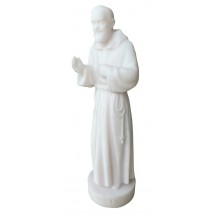 STATUE ALBATRE 17CM - St Padr&eacute; Pio